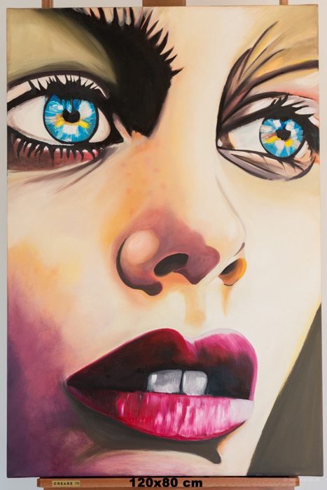 CLOSE UP, 120 x 80 cm · Öl auf Leinwand