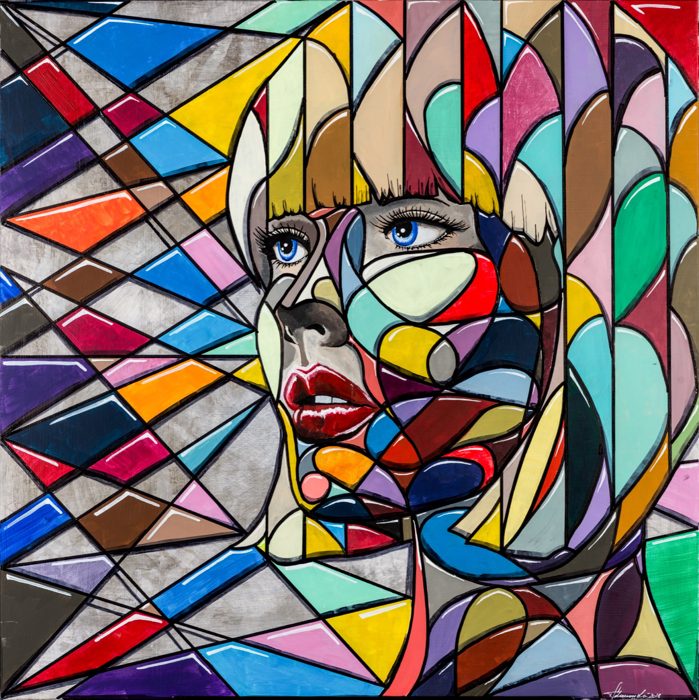 ELECTRA, 80 x 80 cm · Acryl auf Holz, mit Epoxidharz versiegelt