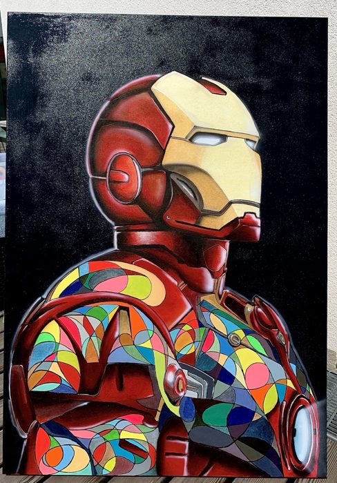 IRONMAN, 70 x 100 cm · Acryl auf Holz, mit Epoxidharz versiegelt
