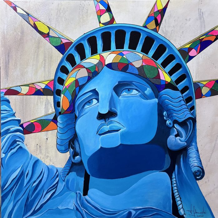 LIBERTY, 105 x 105 cm · Acryl auf Leinwand