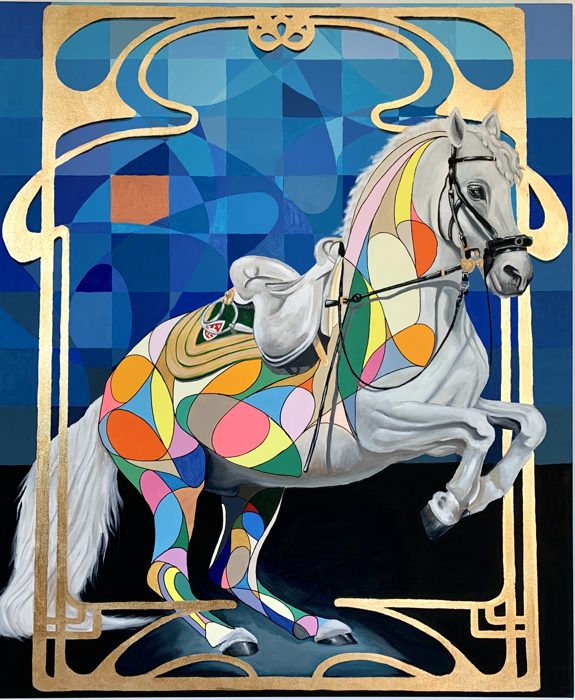 LIPIZZANER, ca. 120 x 100 cm