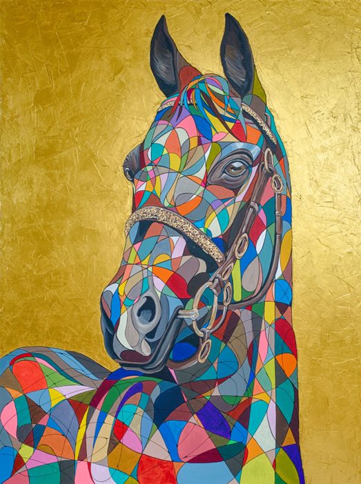 PASSION, 160 x 120 cm · Acryl auf Leinwand, teilweise 24 Karat Blattgold
