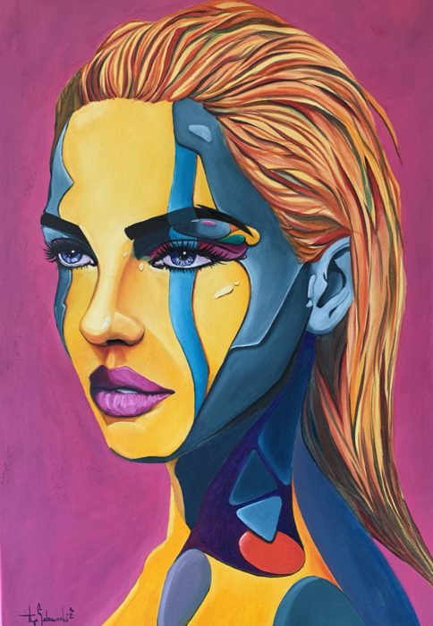 PINK POWER, 120 x 100 cm · Acryl auf Leinwand