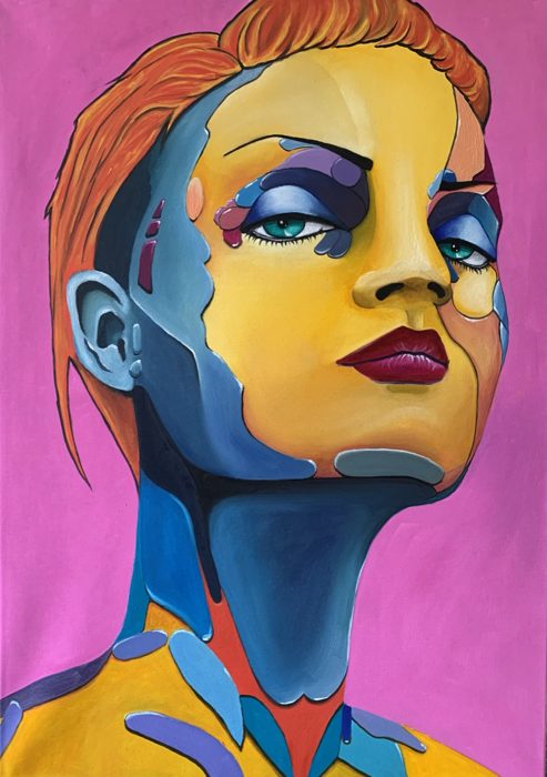 PINK POWER, 120 x 100 cm · Acryl auf Leinwand