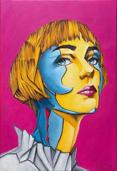 PINK POWER 5, Acryl auf Leinwand