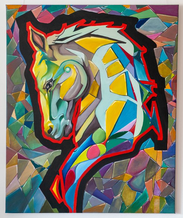 POWER HORSE, 110 x 90 cm · Öl auf Leinwand