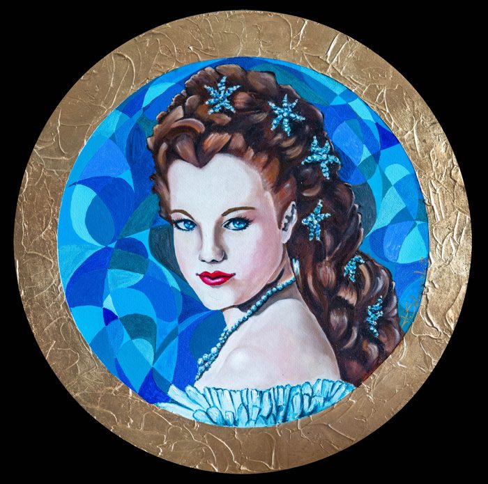 SISSI, Ø 50 cm · Acryl und Blattgold auf Leinwand