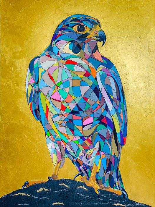 SKY, 160 x 120 cm · Acryl auf Leinwand, teilweise 24 Karat Blattgold