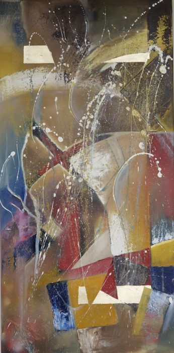 OHNE TITEL (Gold und Rot)
